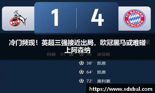 冷门频现！英超三强接近出局，欧冠黑马或难碰上阿森纳
